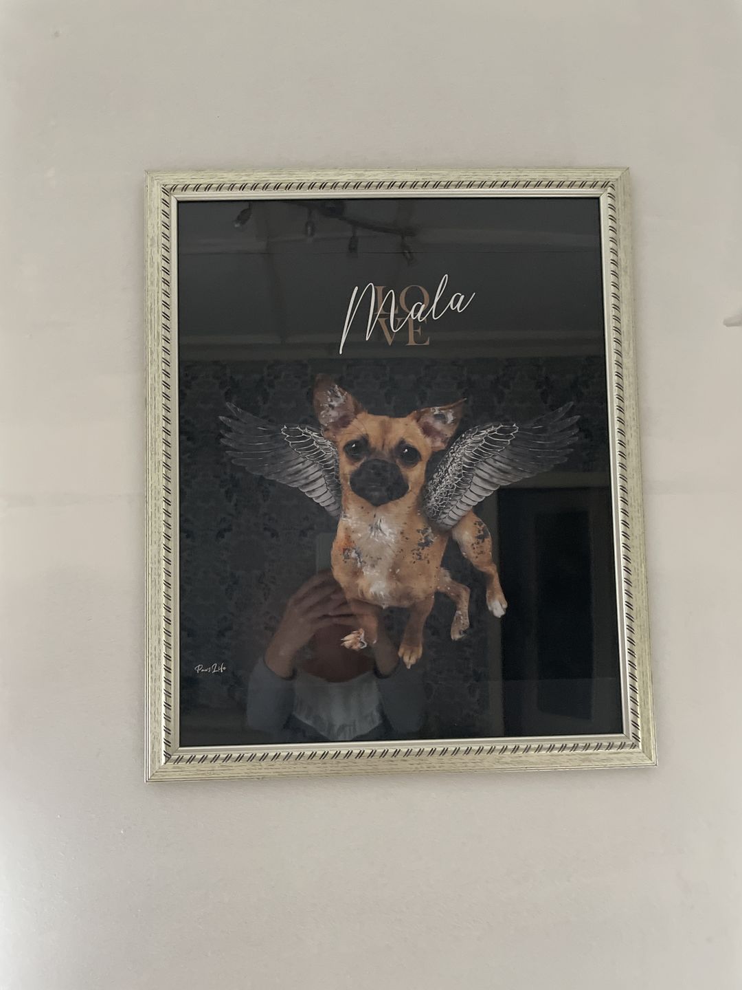 Customer photo review of Personalisiertes Portrait - Silberner Engel Stil