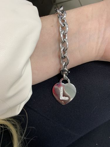 Customer photo review of Bracciale cuore con lettera