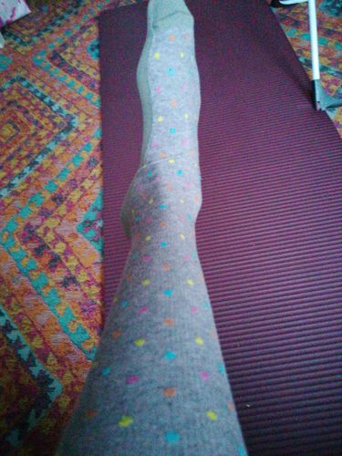 Customer photo review of Stützstrümpfe "Baumwolle" Bunte Punkte