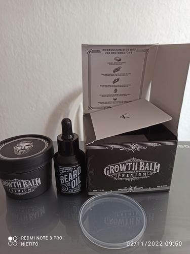 Customer photo review of Kit de Crecimiento de Barba y Bigote Bálsamo Minoxidil 12% + 1 Aceite Premium