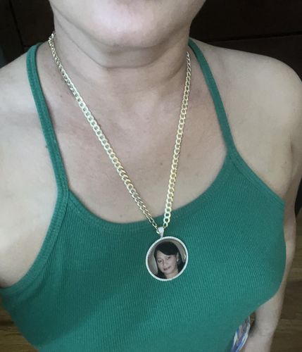 Customer photo review of *NEW* 14K (Large) Picture Pendant - JTJ™