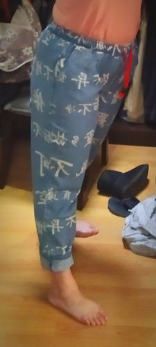 Customer photo review of Sweatpants Outdoor Joggers Hieroglyph Print