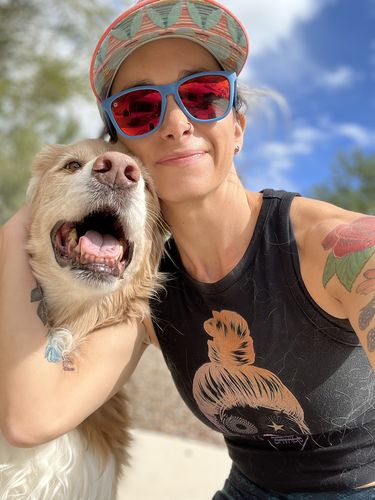 Customer photo review of Salty Savage Ladies Messy Bun Salty Skull High Neck Sleeveless Crop Tank | Halloween Vibes Edition | Black