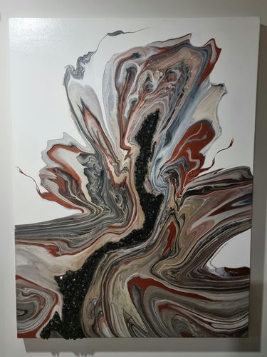 Customer photo review of BLACK REFLECTIVE CRUSHED GLASS