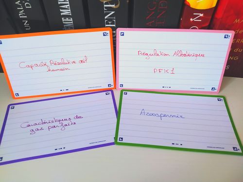 Avis photo d'un client sur Flashcards FLASH 2.0 OXFORD # 80 cartes 7,5 x 12,5 cm - ligné