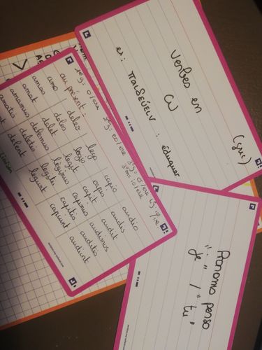 Avis photo d'un client sur Flashcards FLASH 2.0 OXFORD # 80 cartes 7,5 x 12,5 cm - ligné