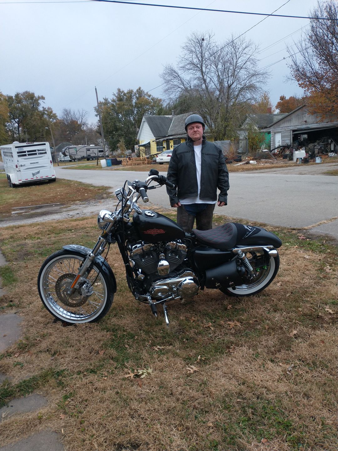 Customer photo review of Vintage Buffalo Leather Jacket