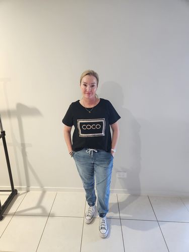 Customer photo review of Coco Tshirt In Black