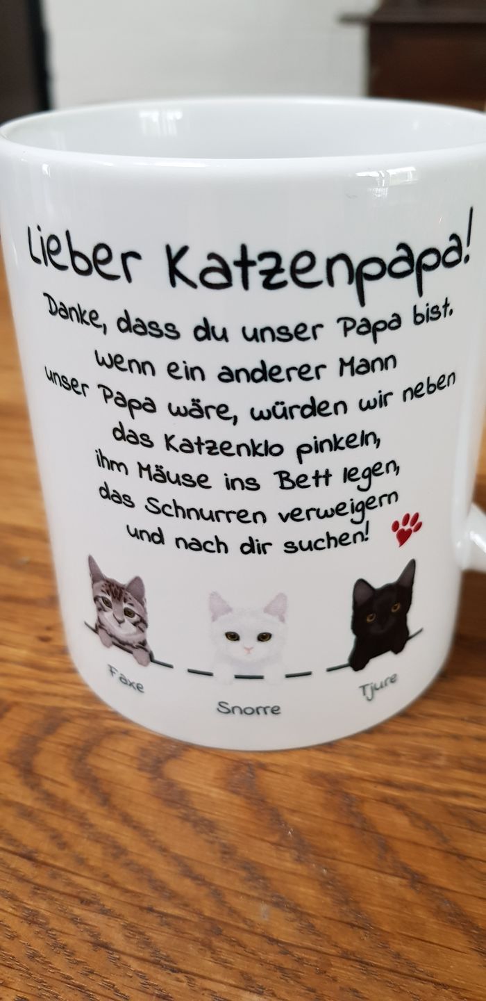 Customer photo review of Liebe Katzenmama/ Lieber Katzenpapa - Individuelle Tasse