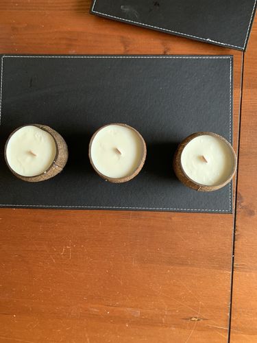 Customer photo review of Candle Making Kit Coconut - Starter DIY Kit With Coco Soy Wax Blend & 60ml Fragrance
