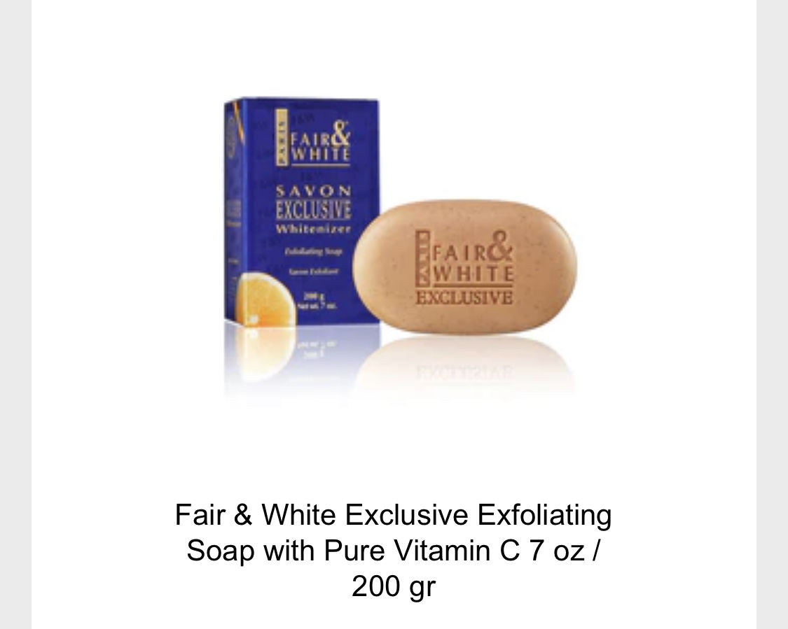 Customer photo review of Fair & White Exclusive Exfoliating Soap with Pure Vitamin C 7 oz / 200 gr