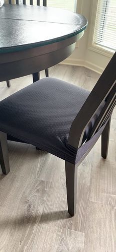 Customer photo review of Solid Color Stretchable Dining Chair Seat Cover