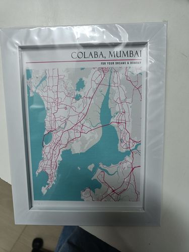 Customer photo review of Map Art - Halcyon Blush