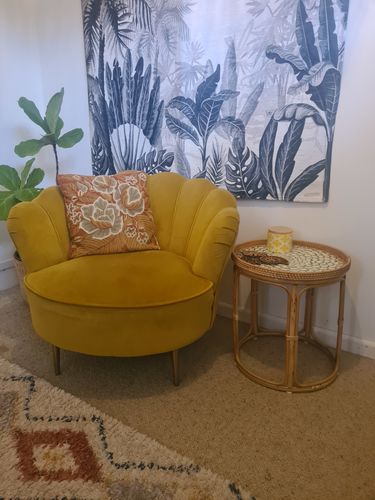 Customer photo review of Bloom Rattan Coffee Side Table, Bedside Table