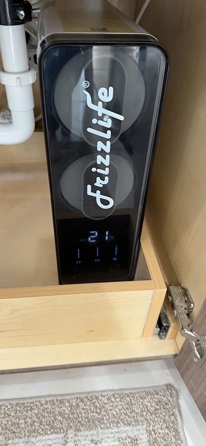 Customer photo review of Frizzlife 600 GPD Tankless Reverse Osmosis Water System With Alkaline & Remineralization, PD600-TAM3