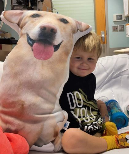 Customer photo review of Create A Custom Dog Pillow