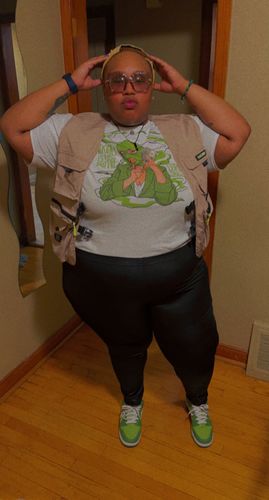 Customer photo review of Dunk Low 'Chlorophyll' DopeSkill T-Shirt Money Is The Motive Graphic