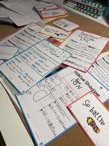 Avis photo d'un client sur Flashcards FLASH 2.0 OXFORD # 80 cartes 7,5 x 12,5 cm - ligné
