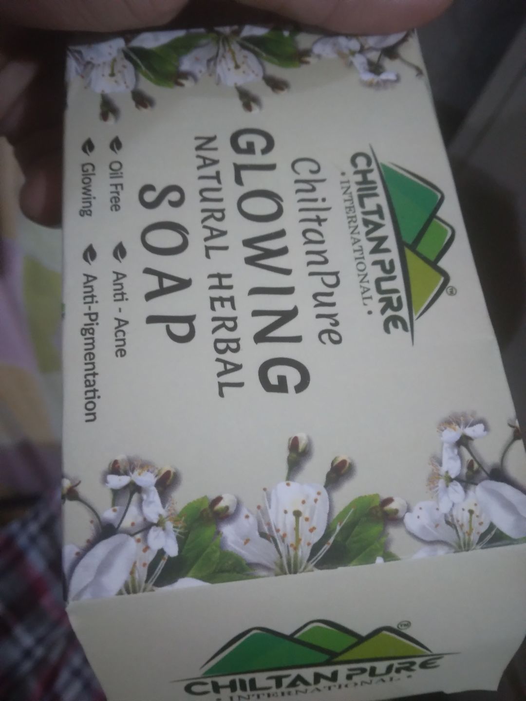 Customer photo review of Glowing Natural Herbal Soap – Oil Free, Anti – Acne, Anti – Pigmentation & Enhances Skin’s Youthful Glow!! 110gm