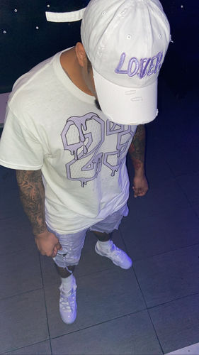 Customer photo review of Jordan 11 Low Pure Violet DopeSkill T-Shirt Number No.23 Graphic