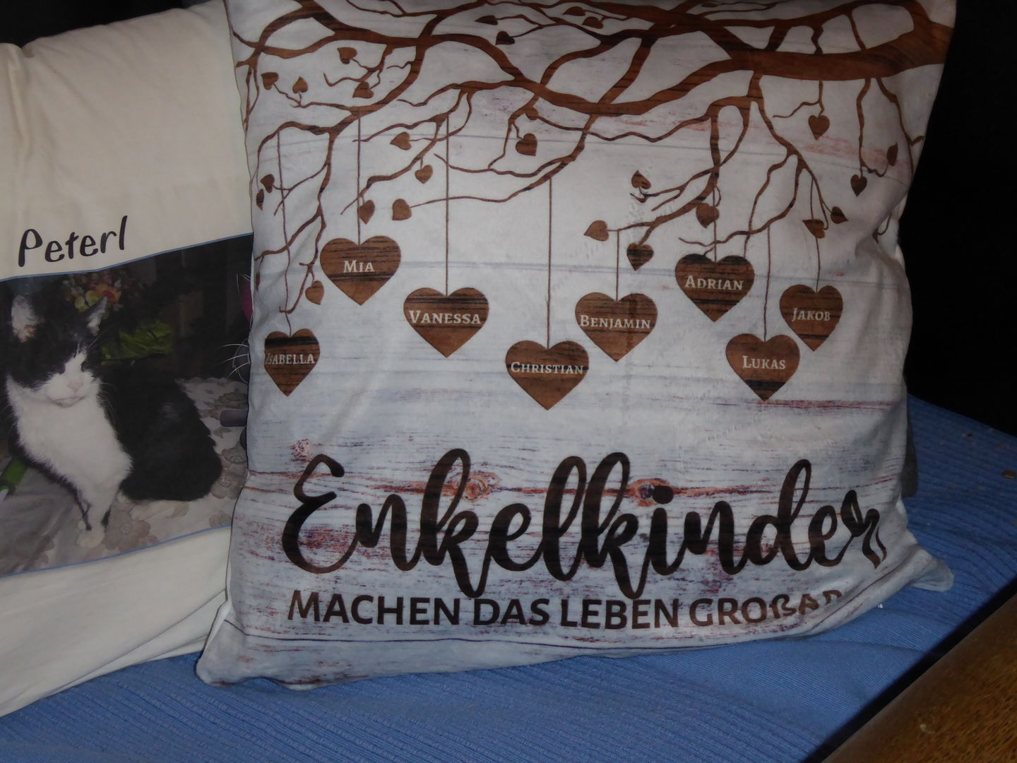 Customer photo review of Meine Enkelkinder - Großeltern-Kissen