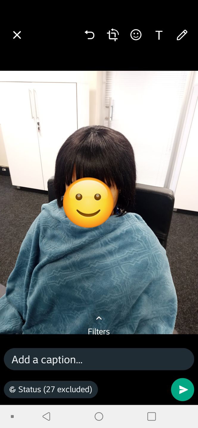 Customer photo review of Brazilian Fringe Bob - 8"