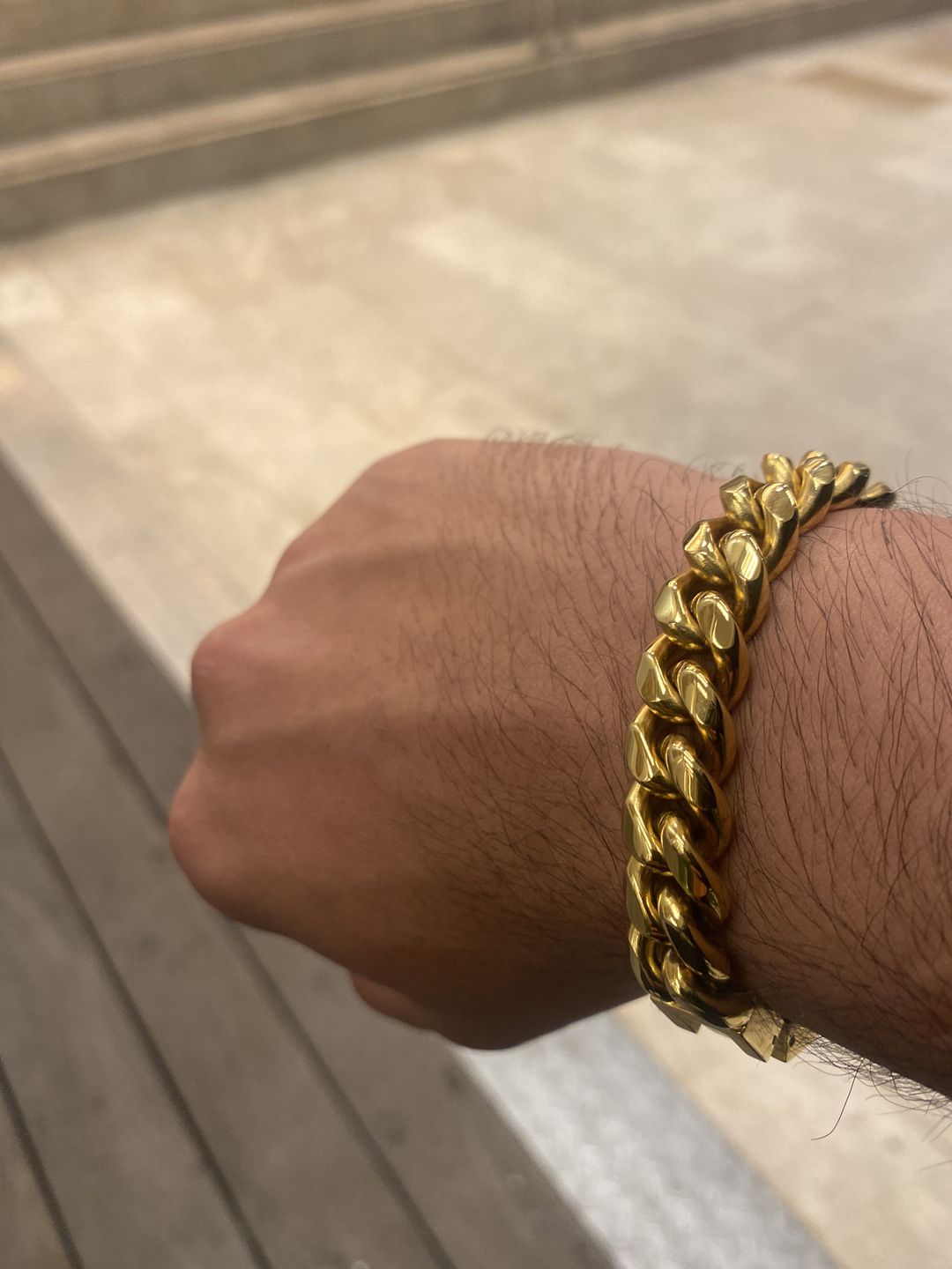 Customer photo review of CLEAN CUBANA. - 12MM 18K GOLD