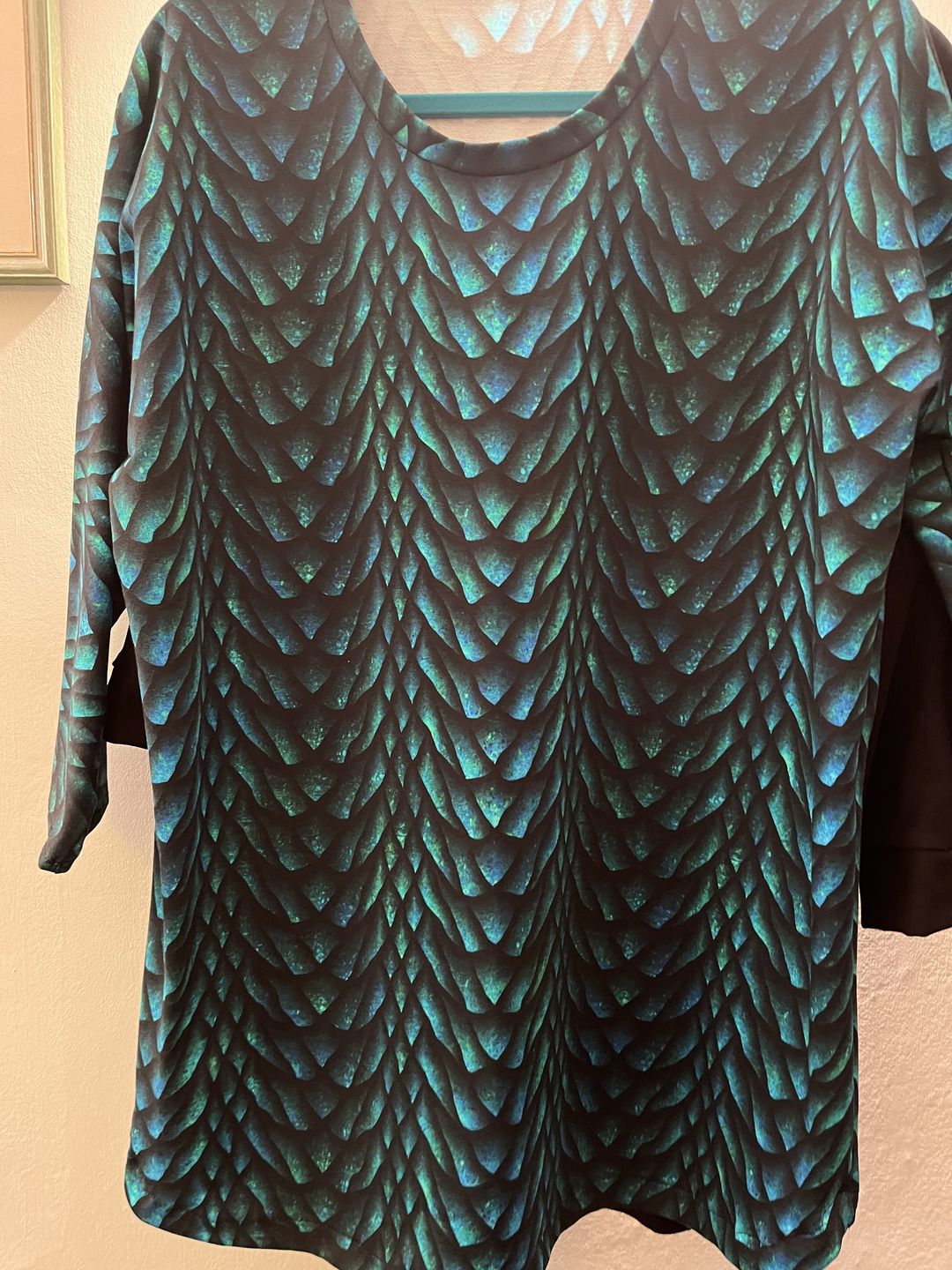 Customer photo review of Dragon Scales French Terry Fabric