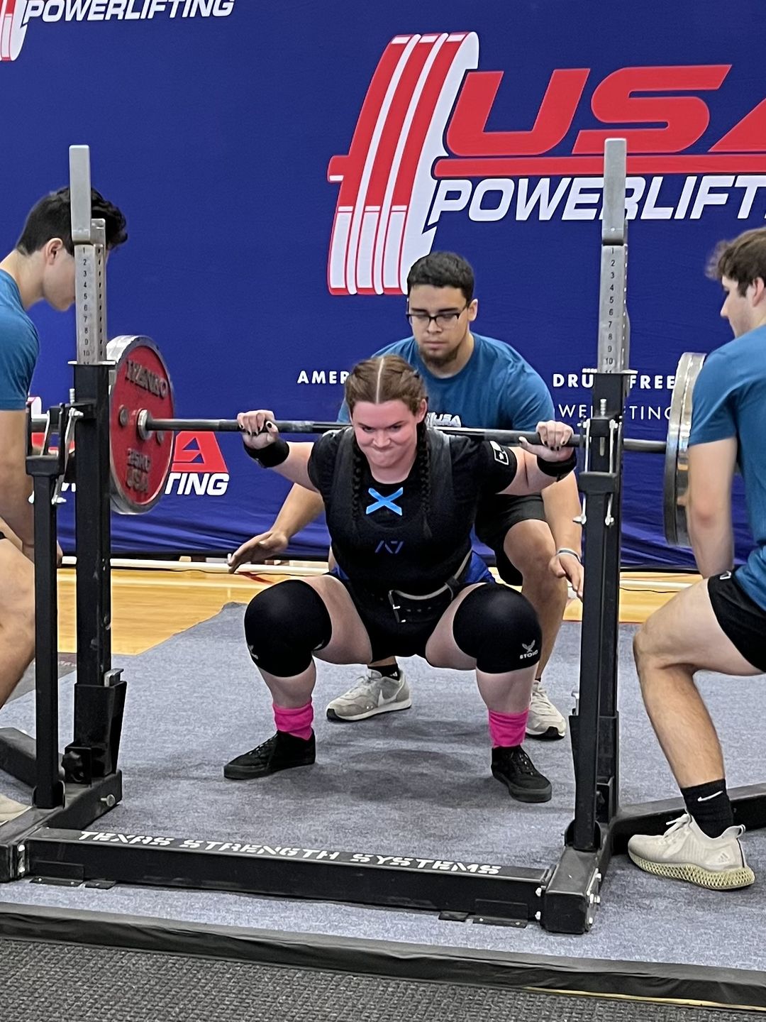 Customer photo review of Strength Shop Stiff Wrist Wraps - Black - IPF Approved