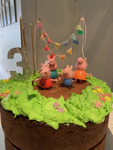 Customer photo review of Pastel bunting cake topper