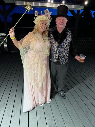 Customer photo review of Mens Victorian Double Breasted Vest Gothic Steampunk Waistcoat