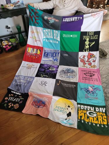 T-shirt quilt featuring greenville packers football by sherry from KY