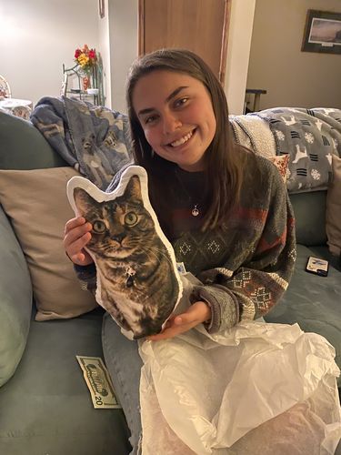 Customer photo review of Create A Custom Dog Pillow