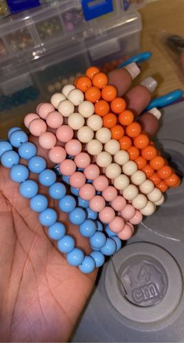 Customer photo review of 15.5" Glass druk round beads angelite blue 6mm/8mm/10mm/12mm