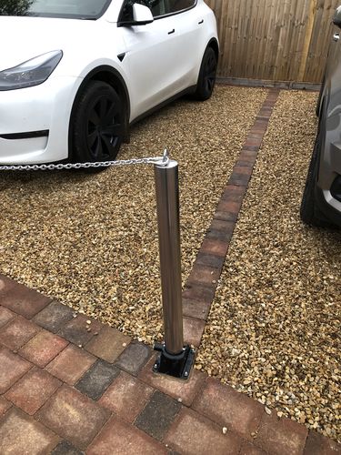 Customer photo review of SS-76 Stainless Steel Fold Down Parking Post