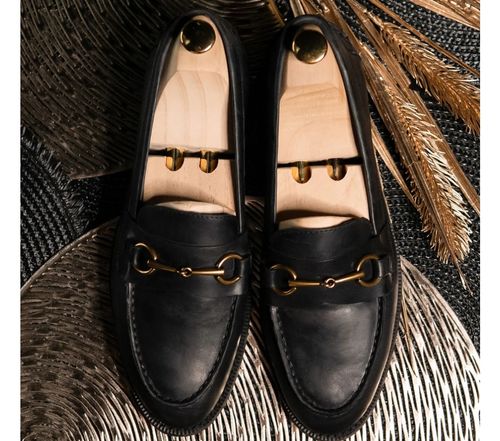 Customer photo review of Penny Loafer Horsebit Buckle - Black Leather (Crepe Sole)