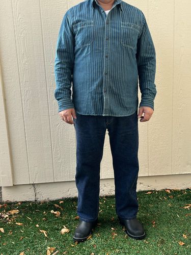 Customer photo review of 9 oz Wabash Vent Hole Work Shirt