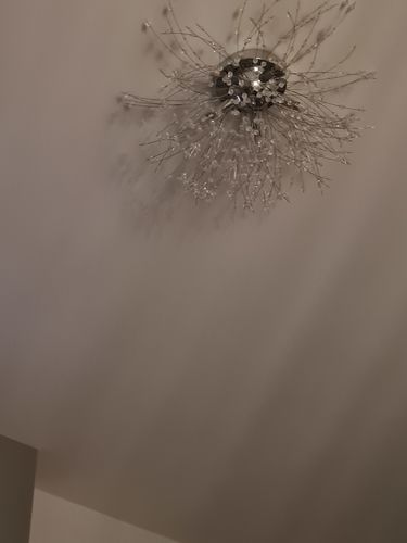 Customer photo review of Modern Beaded Sputnik Crystal Flush Mount Ceiling Light