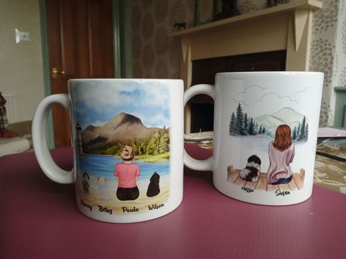 Customer photo review of Girl & Dogs - Life is better with a dog Personalised Mug