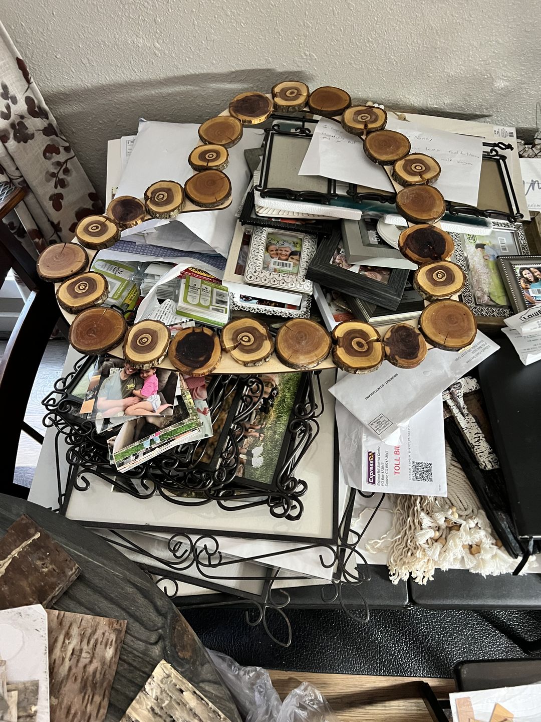 Customer photo review of Unfinished Wood Border Hollow Frame Heart Silhouette - Craft- up to 24" DIY