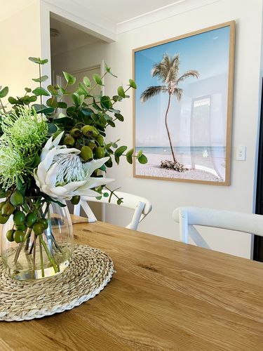 Customer photo review of SALE 100x130 Summer Palm Oak Framed Acrylic Art