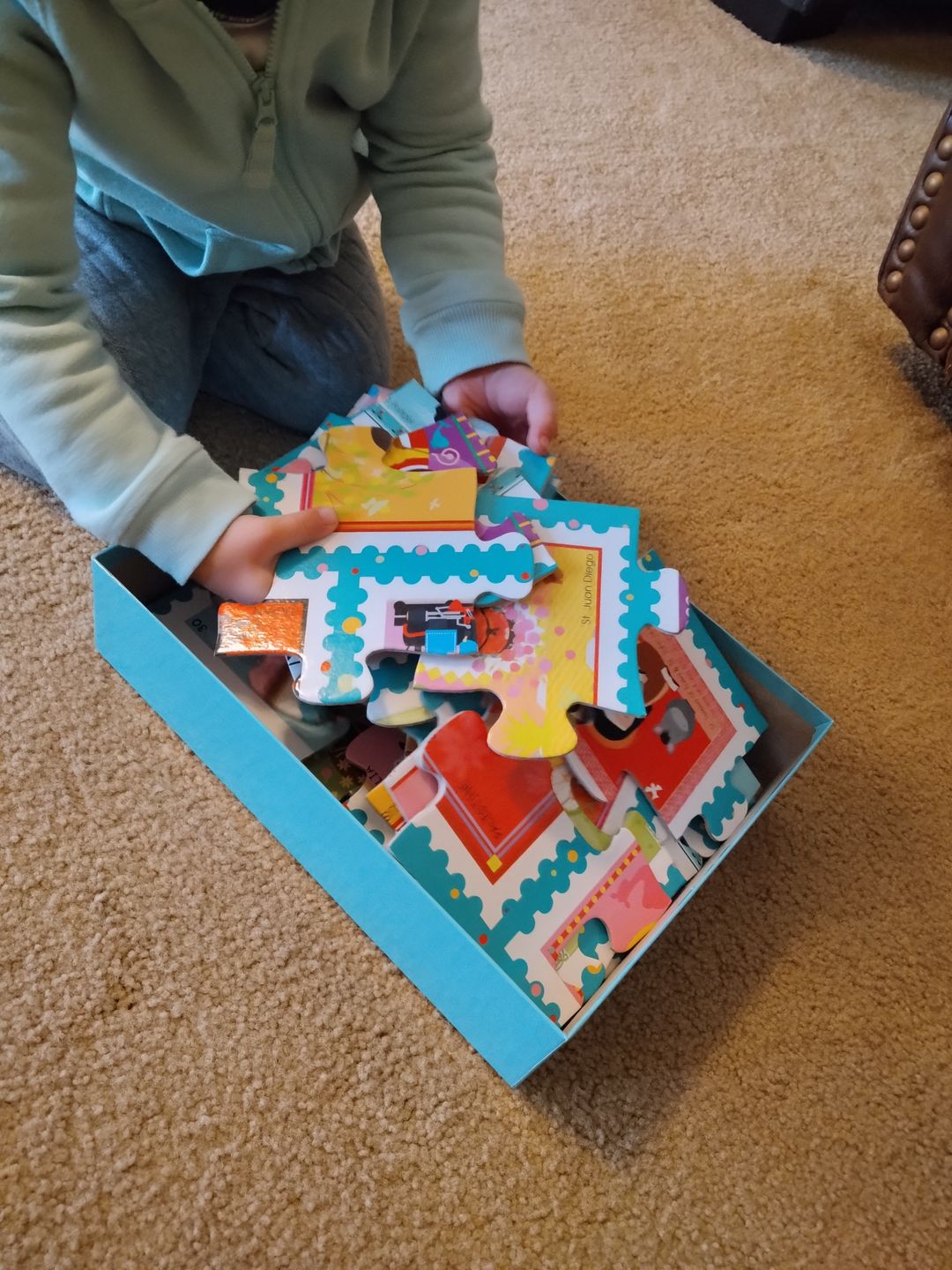 Customer photo review of Saint Stamps Giant Floor Puzzle 24" x 36"