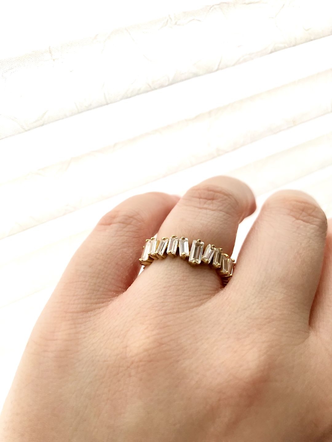 Customer photo review of Cristallo Ring | 18K vergoldet