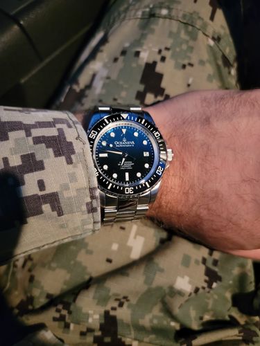 Customer photo review of Oceaneva™ Men's Deep Marine Explorer II1250M Pro Diver Watch Blue Black