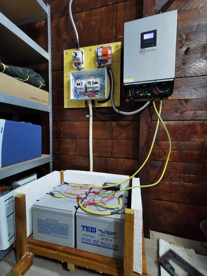 Customer photo review of Kit Panouri Fotovoltaice Invertor 5KVA 220V Off Grid Hibrid Solar Acumulatori Gel