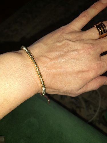 Customer photo review of Stability - Hematite Stone Bracelet