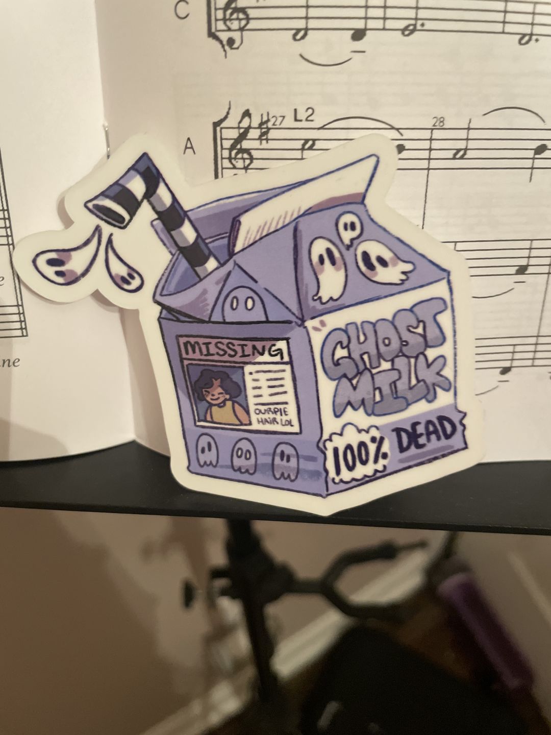 Customer photo review of Milk Carton Stickers!