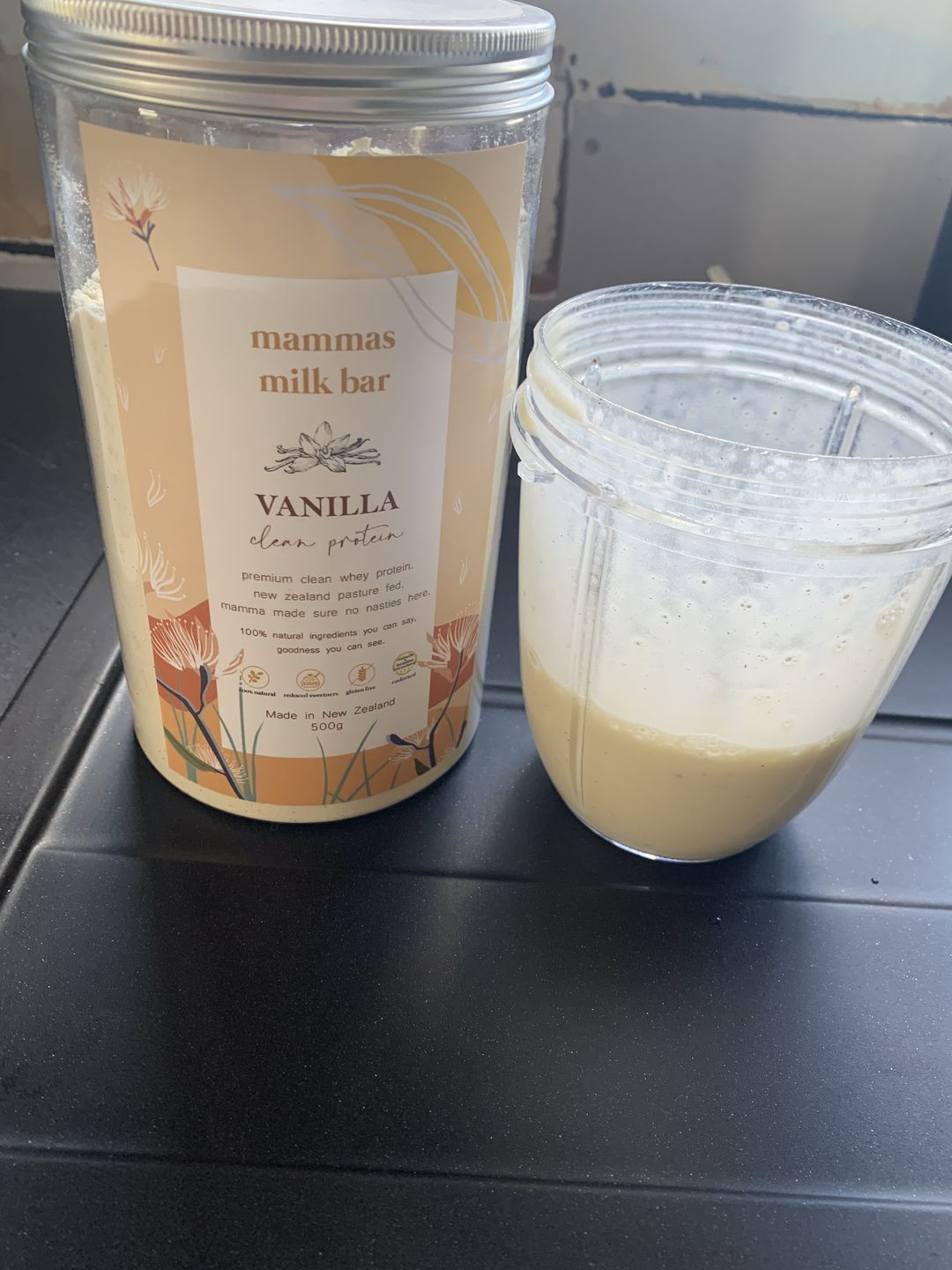 Customer photo review of Vanilla Premium Whey Protein
