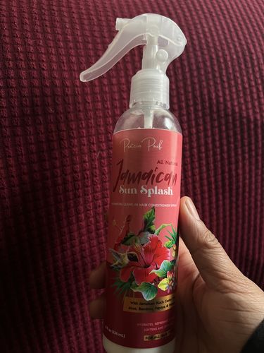 Customer photo review of NEW Jamaican Sun Splash Natural Leave in Conditioner & Detangler Spray | 8oz