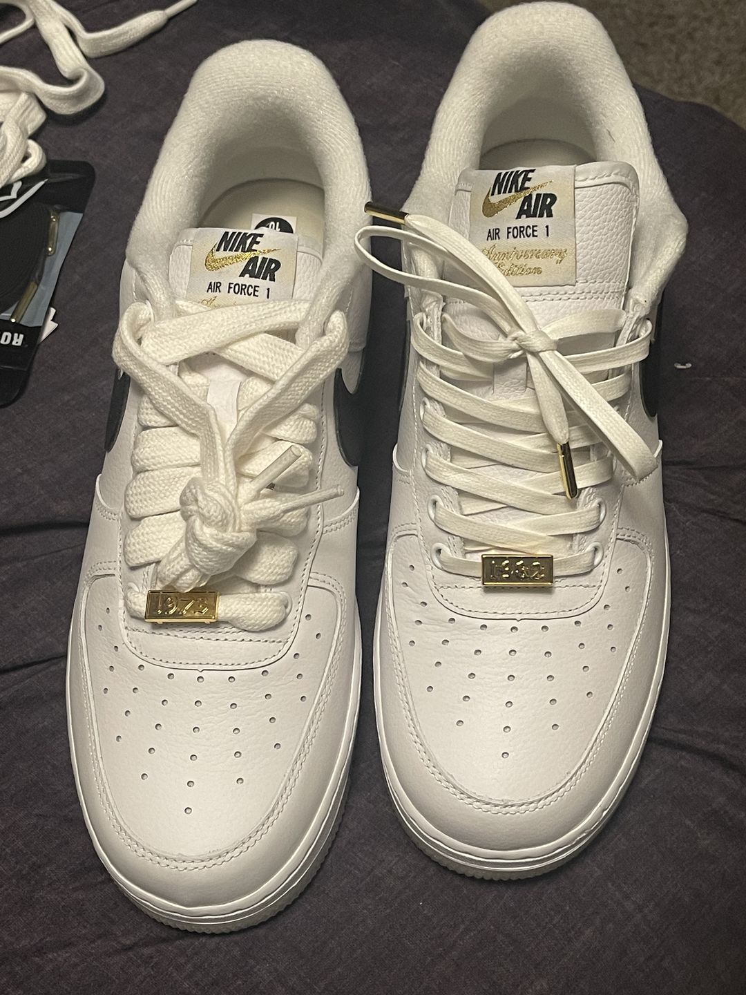 Customer photo review of Flat Waxed Cotton Shoe Laces